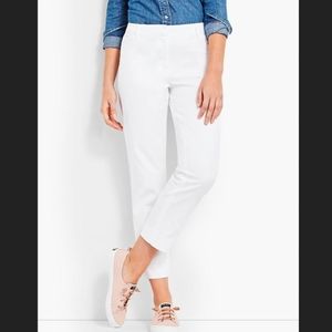 Talbots Perfect Crop Pant, White, Size 10